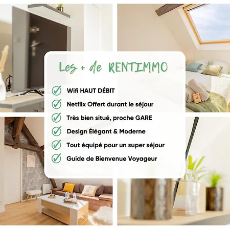 Appartement Le Nid Troyen I Gare I New & Cosy I Hyper Centre I Rent Immo Troyes