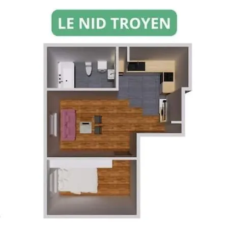 Appartement Le Nid Troyen I Gare I New & Cosy I Hyper Centre I Rent Immo Troyes